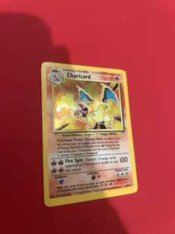 Pokemon Charizard Base Set Black Dot Error Holofoil Rare Card 4/102 1999 - Image 1