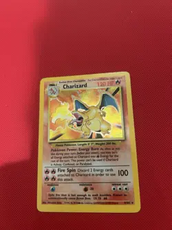 Pokemon Charizard Base Set Black Dot Error Holofoil Rare Card 4/102 1999 - Image 2