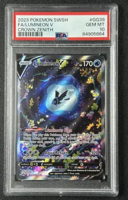 LUMINEON V PSA 10 2023 POKEMON SWSH CROWN ZENITH #GG39/GG70 FULL ART FA 864 - Image 1