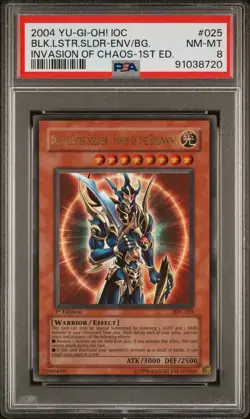 2004 YU-GI-OH! 1ST ED #025 BLACK LUSTER SOLDIER ENVOY OF THE BEGINNING PSA 8 - Image 1