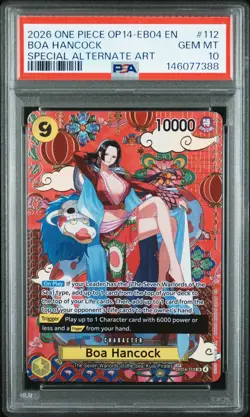 2026 ONE PIECE OP14-EB04-THE AZURE SEA'S SEVEN #112 BOA HANCOCK PSA 10 - Image 1