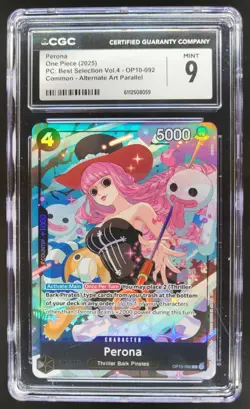 2025 ONE PIECE CCG PERONA ALTERNATE ART OP10-092 CGC 9 C PT - Image 1