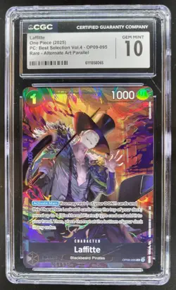 2025 ONE PIECE CCG LAFFITTE RARE ALT ART OP09-095 CGC 10 D PT - Image 1