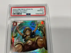 2024 ONE PIECE OP06-WINGS OF THE CAPTAIN ALTERNATE ART MONKEY D. LUFFY PSA 10 - Image 2