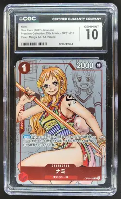 2022 ONE PIECE CCG NAMI PROMO 25TH OP01-016 CGC 10 A PT - Image 1