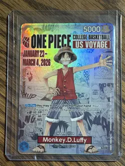 Monkey.D.Luffy (055) (College Basketball US Voyage) P-055 One Piece Promotion - Image 1
