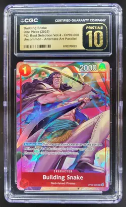 2025 ONE PIECE CCG BUILDING SNAKE ALT ART OP09-008 CGC 10 PRISTINE D PT - Image 1