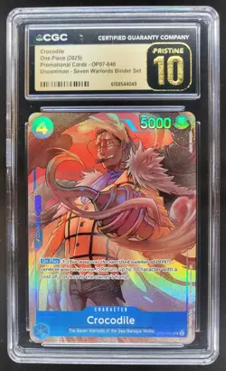 2025 ONE PIECE CCG CROCODILE PROMO OP07-040 CGC 10 PRISTINE C PT - Image 1