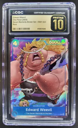 2025 ONE PIECE CCG EDWARD WEEVIL RARE EB01-023 CGC 10 PRISTINE C PT - Image 1