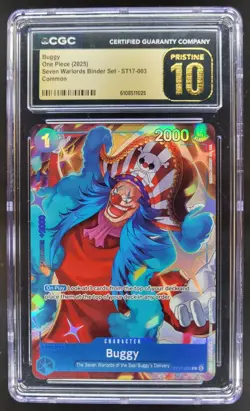 2025 ONE PIECE CCG BUGGY SEVEN WARLORDS ST17-003 CGC 10 PRISTINE D PT - Image 1