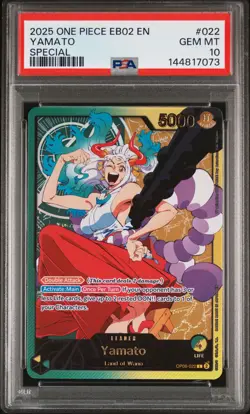 2025 ONE PIECE EB02-EXTRA BOOSTER -ANIME 25TH COLL- SPECIAL #022 YAMATO PSA 10 - Image 1
