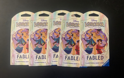 Disney TCG Lorcana Fabled Factory Sealed Booster 5 Pack Lot #41 - Image 1