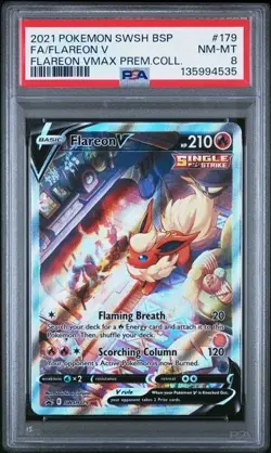 PSA 8 Flareon V SWSH179 SWSH: Sword & Shield Promo Cards Holo Pokemon - Image 1