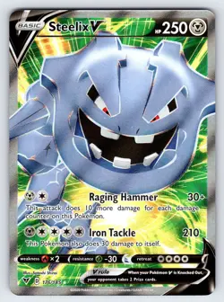 Steelix V 176/185 2020 Vivid Voltage Pokemon Card TCG Full Art Ultra Rare - Nm - Image 1