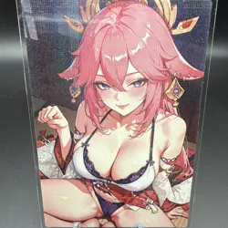Yae Miko Genshin Impact Anime Waifu Card Doujin ACG Goddess - Image 1