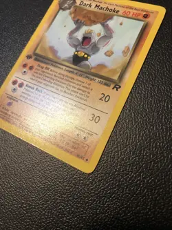 Dark Machoke 40/82 Team Rocket 1st First Edition Pokemon Card In NM Condition - Image 3