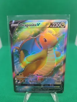 Pokemon TCG Dragonite v Full Art Holo Ultra Rare Card 076/078 NM - Image 1