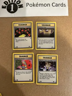 Team Rocket Trainers 1st Edition Pokemon Card Lot Vintage WOTC Played - Image 1