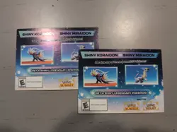 2x Shiny Koraidon & Miraidon Pokemon Scarlet Violet Code Card - Gamestop - Image 1