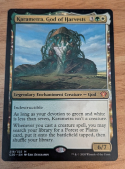 MTG Karametra God of Harvests, Commander 2020 NM - Image 1