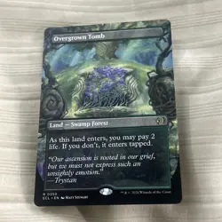 Overgrown Tomb (Borderless) Lorwyn Eclipsed Regular NM MTG Magic The Gathering - Image 2