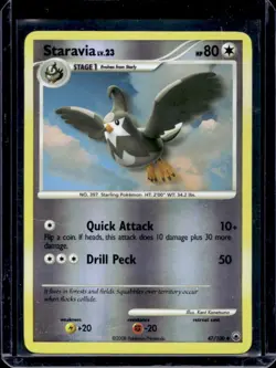 2008 Pokemon Diamond & Pearl Majestic Dawn Staravia Reverse Holo #47/100 - Image 1