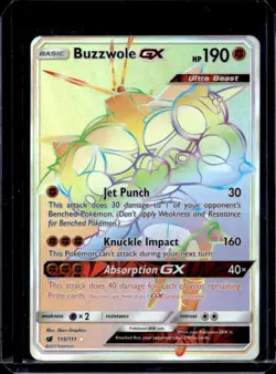 2017 Pokemon Sun & Moon Crimson Invasion Buzzwole Secret Rare #115/111 - Image 1