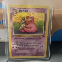 Pokemon Card Slowbro 43/62 Fossil 1st Edition Portuguese SP - Image 1