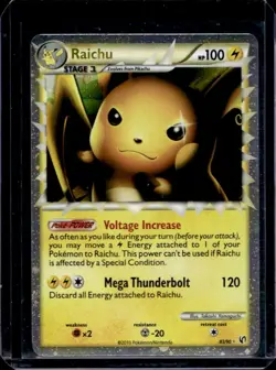2010 Pokemon HeartGold & SoulSilver Undaunted Raichu Ultra Rare #83/90 - Image 1