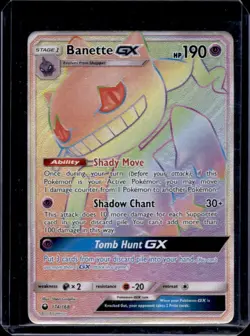 2018 Pokemon Sun & Moon Celestial Storm Banette GX Secret Rare #174/168 - Image 1