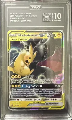 Pikachu & Zekrom GX Pokemon Team Up 33/181 TAG 10 Ultra Rare - Image 1