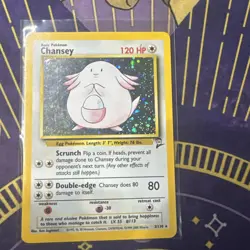 1999 Pokemon Chansey Holo Base Set 23/130 2nd Edition WOTC Rare - Image 1