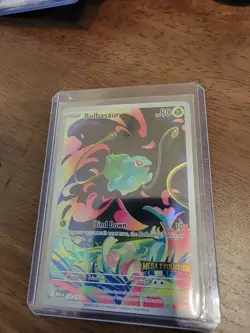 Bulbasaur 133/132 Mega Evolution Stamp Promo Pokemon Card Near Mint English - Image 1