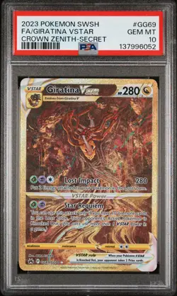 2023 POKEMON SWORD & SHIELD CROWN ZENITH SECRET FULL ART/GIRATINA VSTAR PSA 10 - Image 1