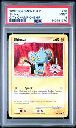 2007 POKEMON DIAMOND & PEARL CITY CHAMP #98 SHINX PSA 9 - Image 1