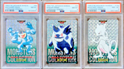 Lot of 3 PSA 8 Mewtwo Gengar Machamp Prism Cardass Vending 1996 Pokemon Japanese - Image 1