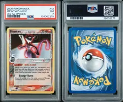 2005 Pokemon Ex Delta Species Mewtwo Holo #12 PSA 7 - Image 3
