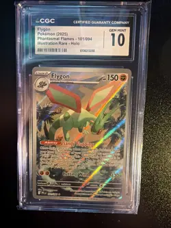 2025 Pokemon Flygon Phantasmal Flames 101/094 IR CGC GEM MINT 10 - Image 1