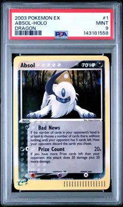 2003 POKEMON EX DRAGON #1 ABSOL-HOLO PSA 9 - Image 1