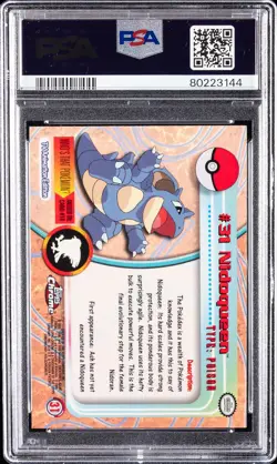 2000 TOPPS CHROME POKEMON T.V. #31 NIDOQUEEN PSA 7 - Image 2