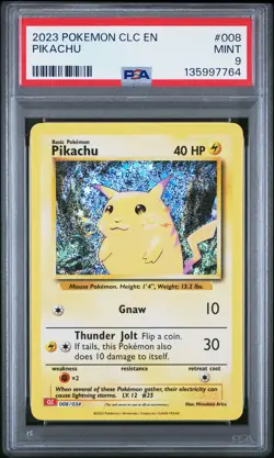 2023 POKEMON CHARIZARD & HO-OH EX DECK #008 PIKACHU PSA 9 - Image 1