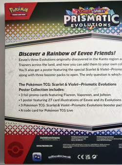 Pokemon TCG Scarlet & Violet Prismatic Evolutions Poster Collection Box - Sealed - Image 5