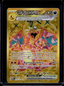 2023 Pokemon SV Obsidian Flames OBF EN Charizard ex Gold Hyper Rare #228/197 - Image 1