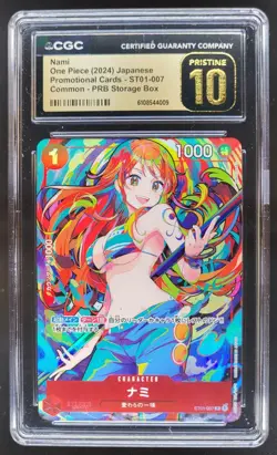 2024 ONE PIECE CCG JAPANESE NAMI PROMO ST01-007 CGC 10 PRISTINE B PT - Image 1