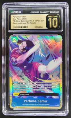 2025 ONE PIECE CCG PERFUME FEMUR RARE ALT ART OP07-057 CGC 10 PRISTINE D PT - Image 1