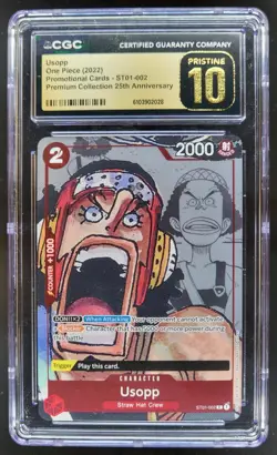 2022 ONE PIECE CCG USOPP 25TH PROMO ST01-002 CGC 10 PRISTINE A PT - Image 1