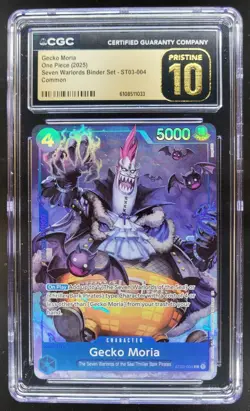 2025 ONE PIECE CCG GECKO MORIA SEVEN WARLORDS ST03-004 CGC 10 PRISTINE C PT - Image 1