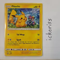 Pokemon Pikachu SM86 Promo Holo Basic Card 60 HP Tail Whap Spark 2017 - Image 1