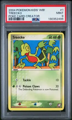 2004 POKEMON KIDS' WB! POKE CARD CREATOR #1 TREECKO PSA 9 - Image 1