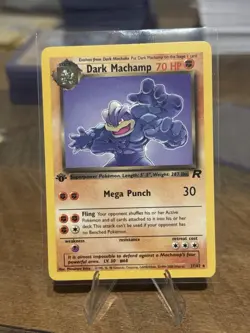 Dark Machamp 1st Edition 27/82 Team Rocket Mint/NM+ Pokemon Card WOTC Rare - Image 1